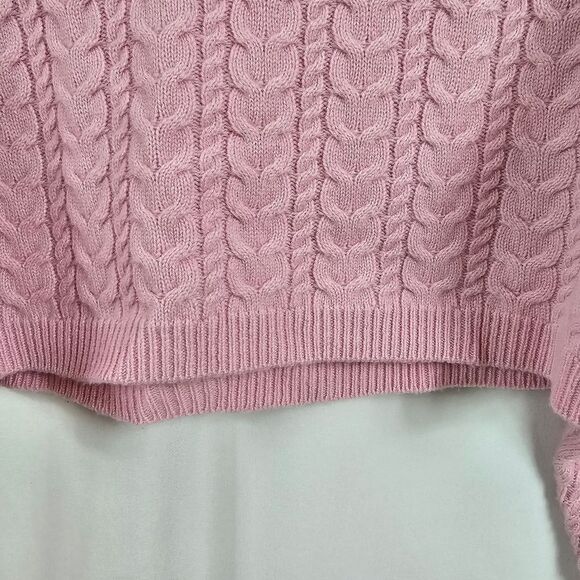 LoveShackFancy Calloway Crop Sweater in Pale Rose - Size XS - Picture 8 of 11